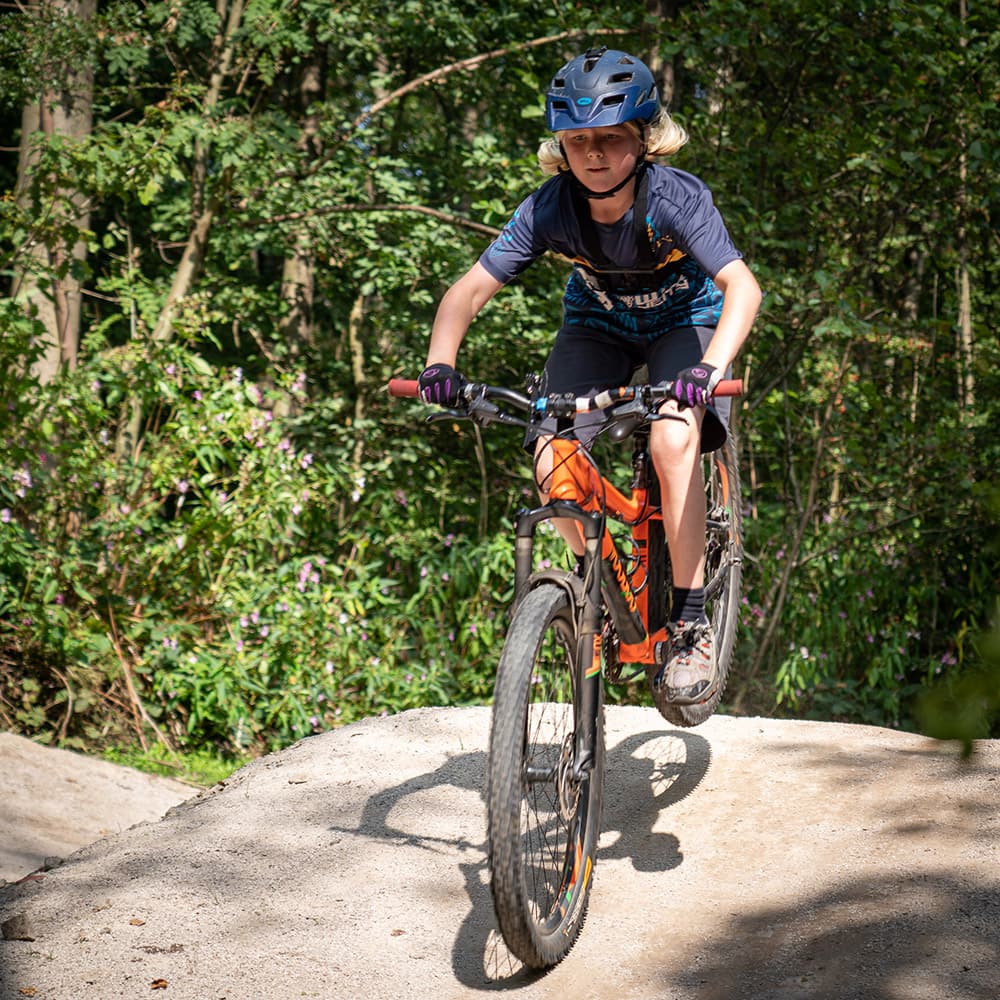 mountain bike course rider